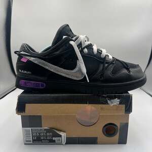 Nike Dunk Low Off-White Lot 50 of 50 Black Silver